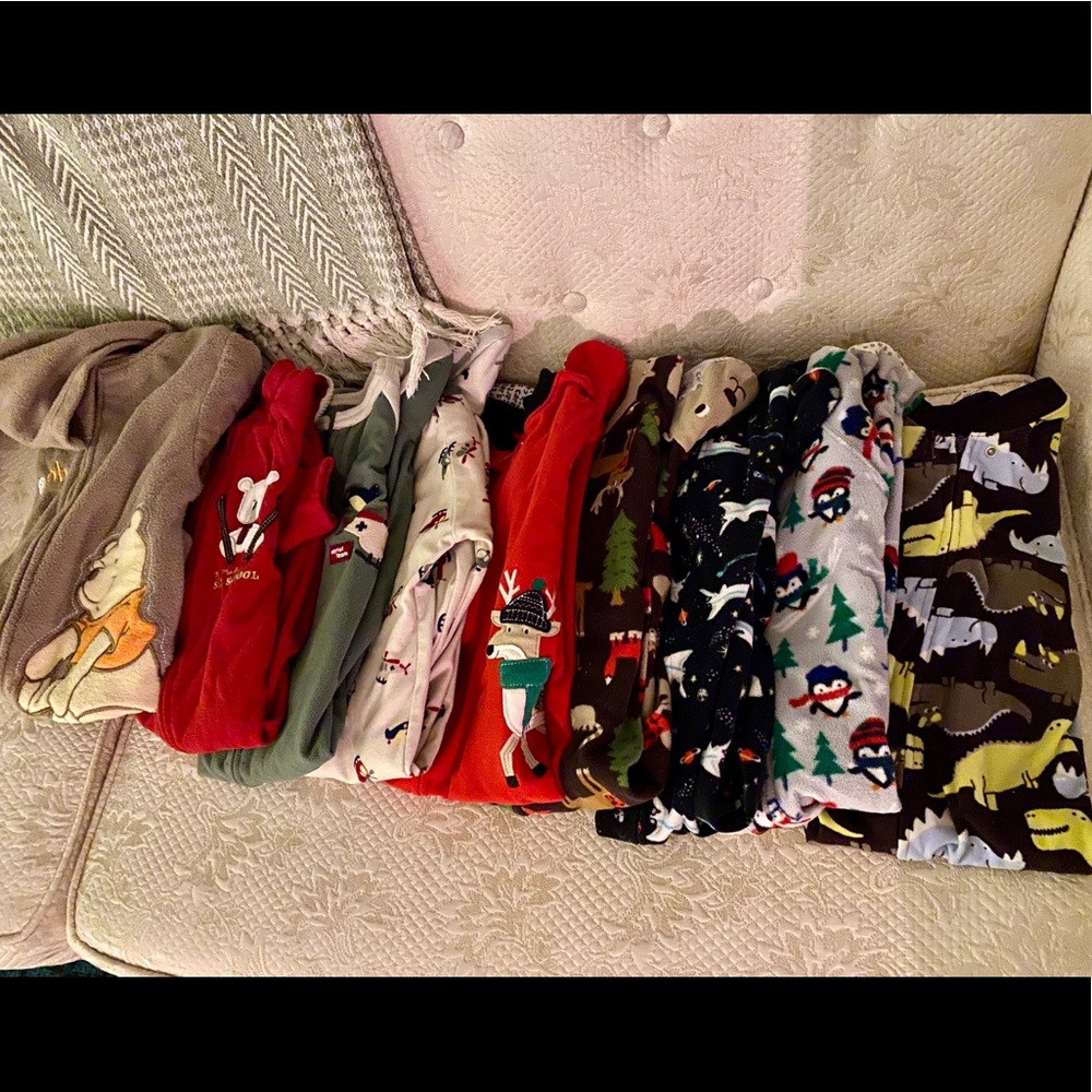 Lot of fleece pajamas 2T